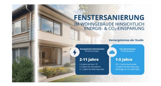 Neue ift-Studie: „Graue Energie und Graue Emissionen von Fenstern im Vergleich zum Einsparpotential März 2026“