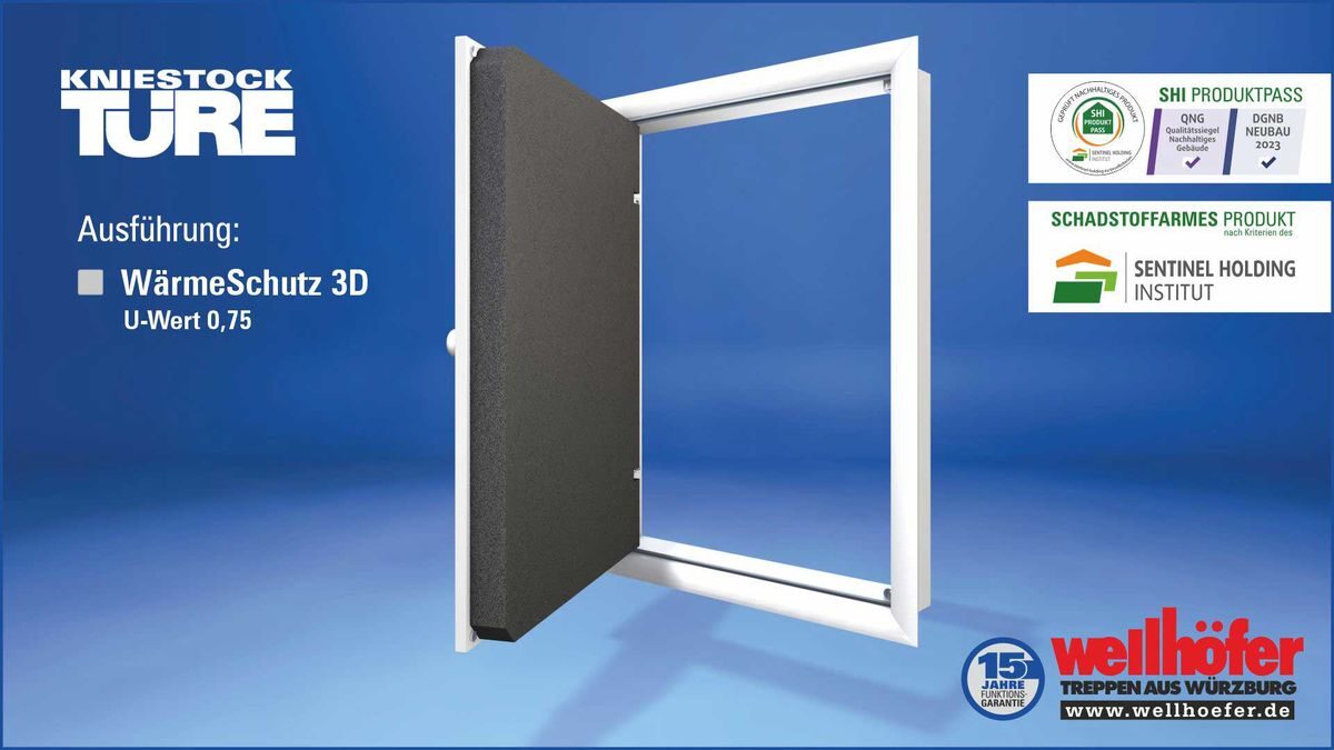 Kniestocktüre WärmeSchutz 3D