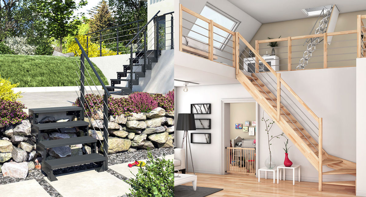 Außen- und Wohnraumtreppen