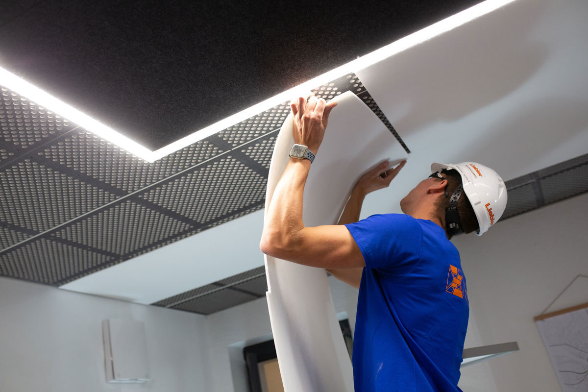 Knauf Cleaneo Klett – das Akustiksystem für geschlossene Decken und Wände