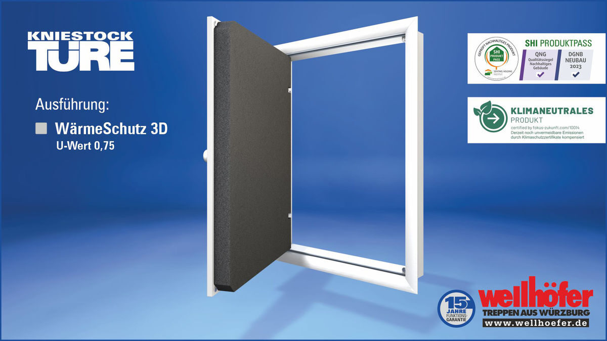 Kniestocktüre WärmeSchutz 3D